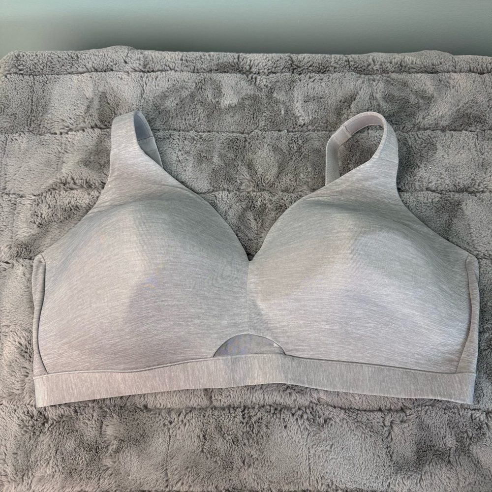 Cacique Lane Bryant Lightly Lined No Wire Bra RN #118641 44DDD Gray